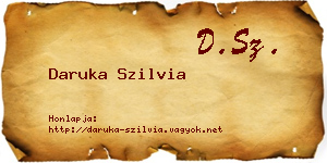 Daruka Szilvia névjegykártya