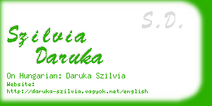 szilvia daruka business card